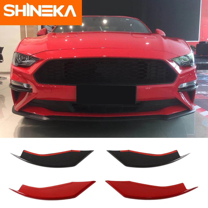 Автомобильные наклейки для Ford mustang 2018 углеродное волокно передний