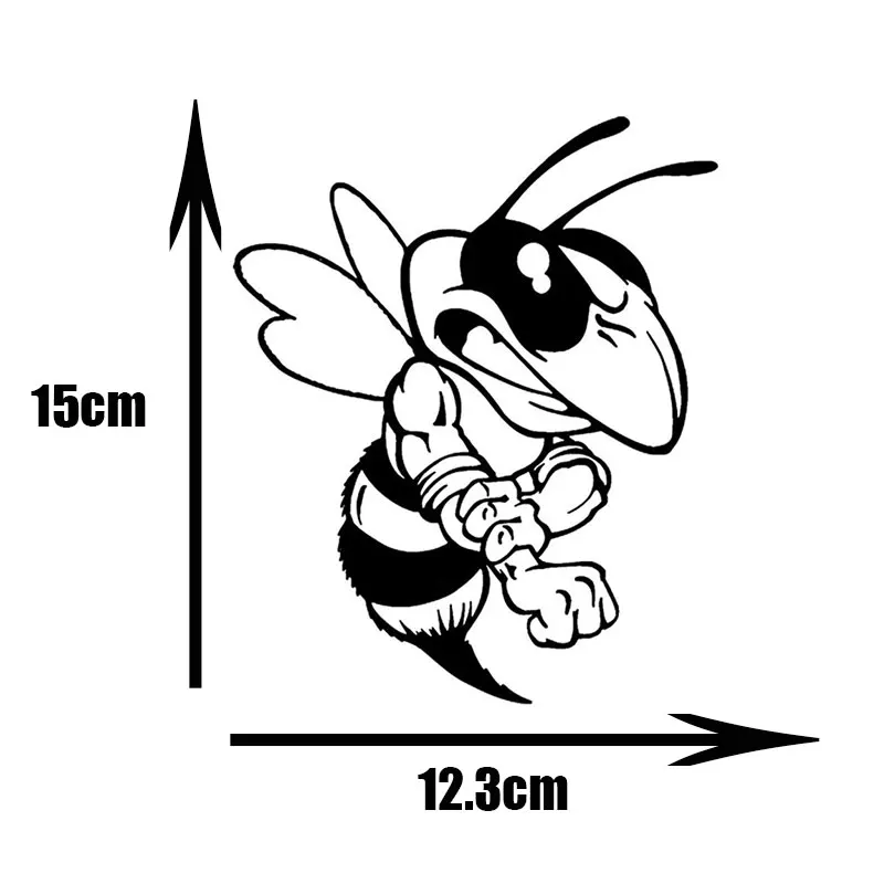 2018 забавные нападающие наклейки для автомобиля с Пчелой черные/Серебристые