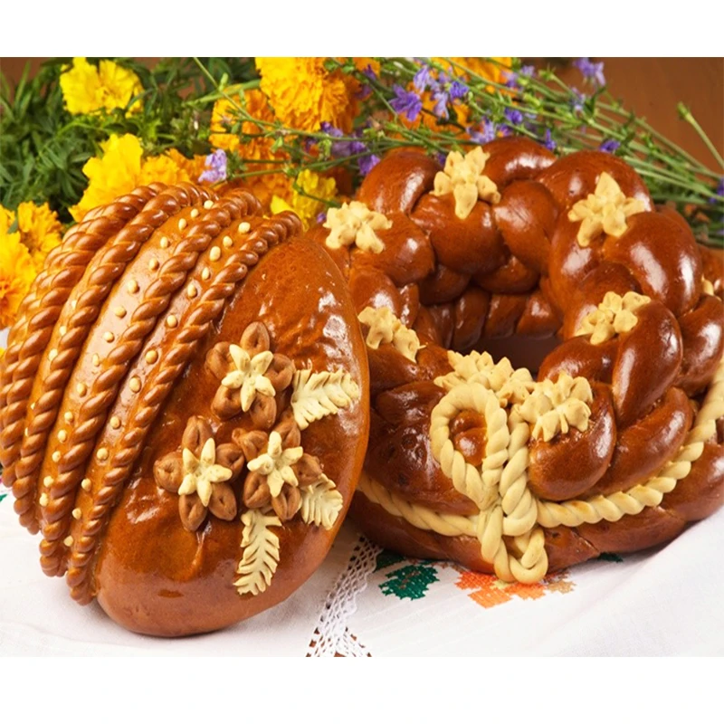 Megayouput вкусный хлеб и цветы полный DIY алмаз Вышивка живопись крестиком Алмазная мозаика узор Кухня