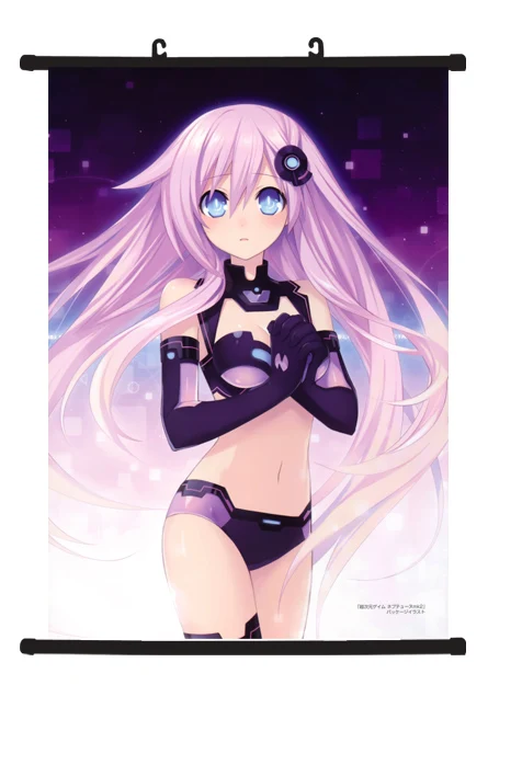 Нептун Hyperdimension Neptunia Noire домашний декор аниме плакат настенный прокрутка 40x60cm|wall