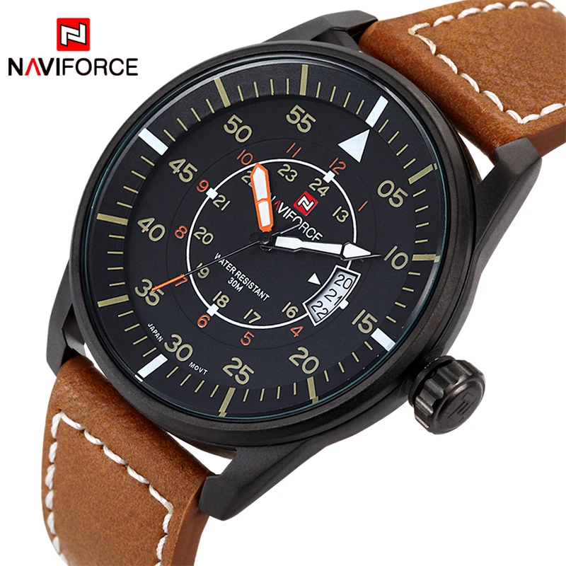 Новый Модный Топ Элитный бренд Naviforce спортивные часы для мужчин кварцевые ультра