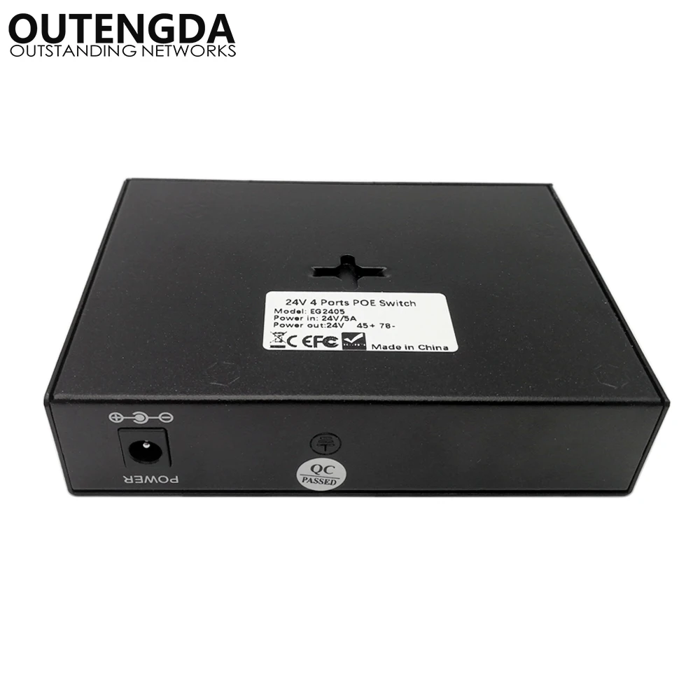 PoE-инжектор OUTENGDA с 5 портами 4 порта 24 В коммутатор Power Over Ethernet +/7 8- блок питания max120W