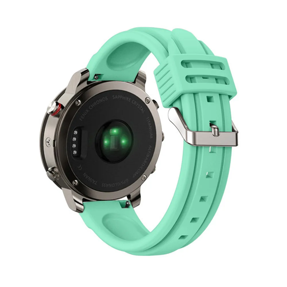Силиконовый ремешок для спортивных часов смарт Garmin Fenix Chronos сменный спортивный