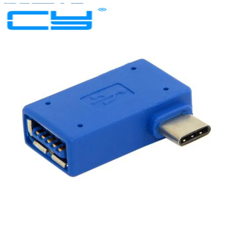 Прямоугольный 90 градусов USB 3 1 type c C Type папа к 0 A Женский OTG адаптер Коннектор