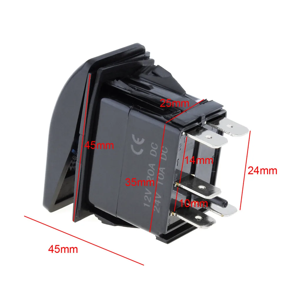 Черный прочный 12 В продажа в автомобиле водонепроницаемый бар тумблер синий