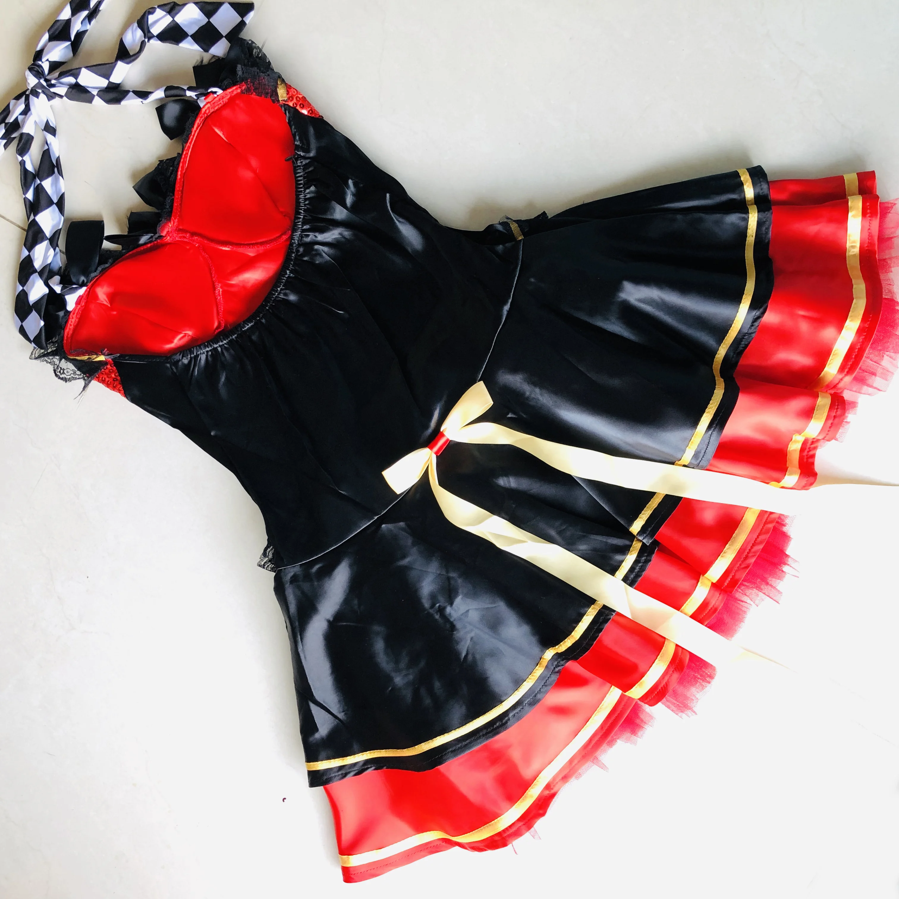 Костюмы из фильма и ТВ UTMEON красный костюм королевы платье сексуальный на