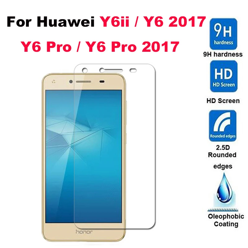 9H защита экрана 2.5D Закаленное стекло для Huawei Y 6II Y6 2017 6 Pro взрывозащищенное