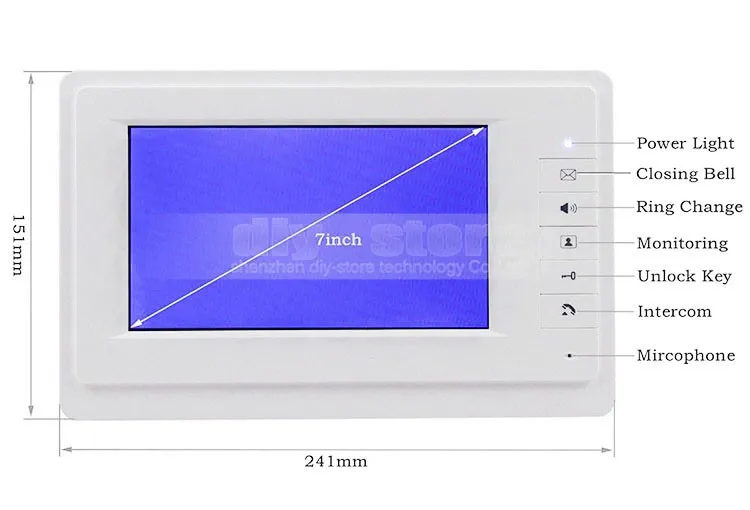 DIYSECUR 600 TVLine камера 7 дюймов TFT цветной ЖК-дисплей видео домофон дверной замок ночного видения
