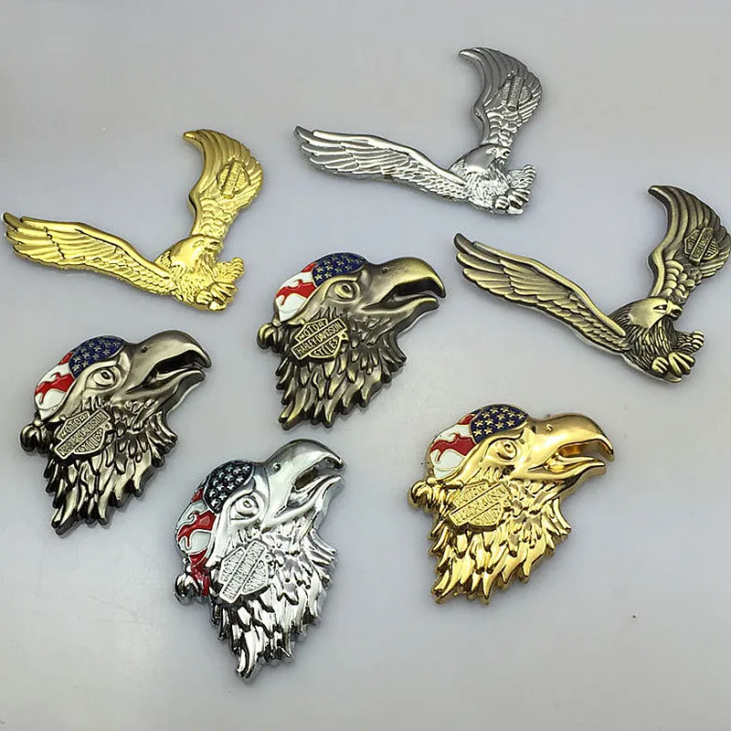 Металлическая Наклейка 3D Eagle из цинкового сплава для автомобиля мотоцикла