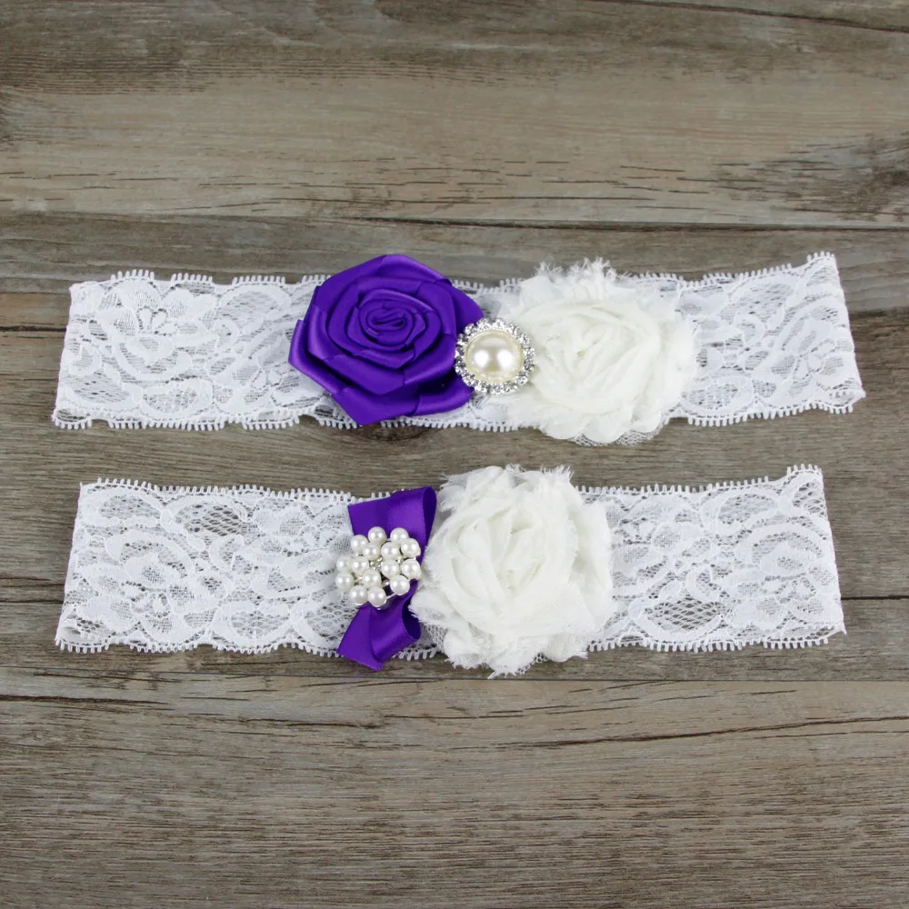 2 шт./компл. Свадебная элегантная фиолетовая розеточка с жемчугом и бусинами