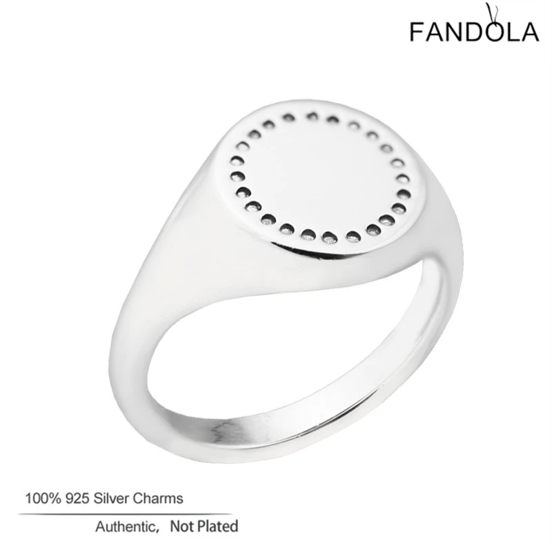 100% 925 Sterling Silver Rings for Women Accessories Circle Signet Clear CZ Wedding Ring Europe Jewelry anillos mujer | Украшения и