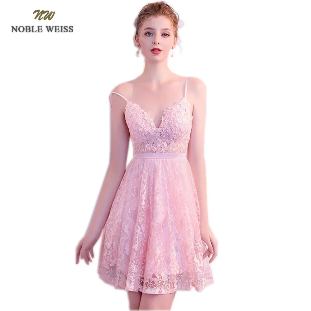 Благородные WEISS сексуальные платья выпускного вечера vestido de festa Мини кружевные