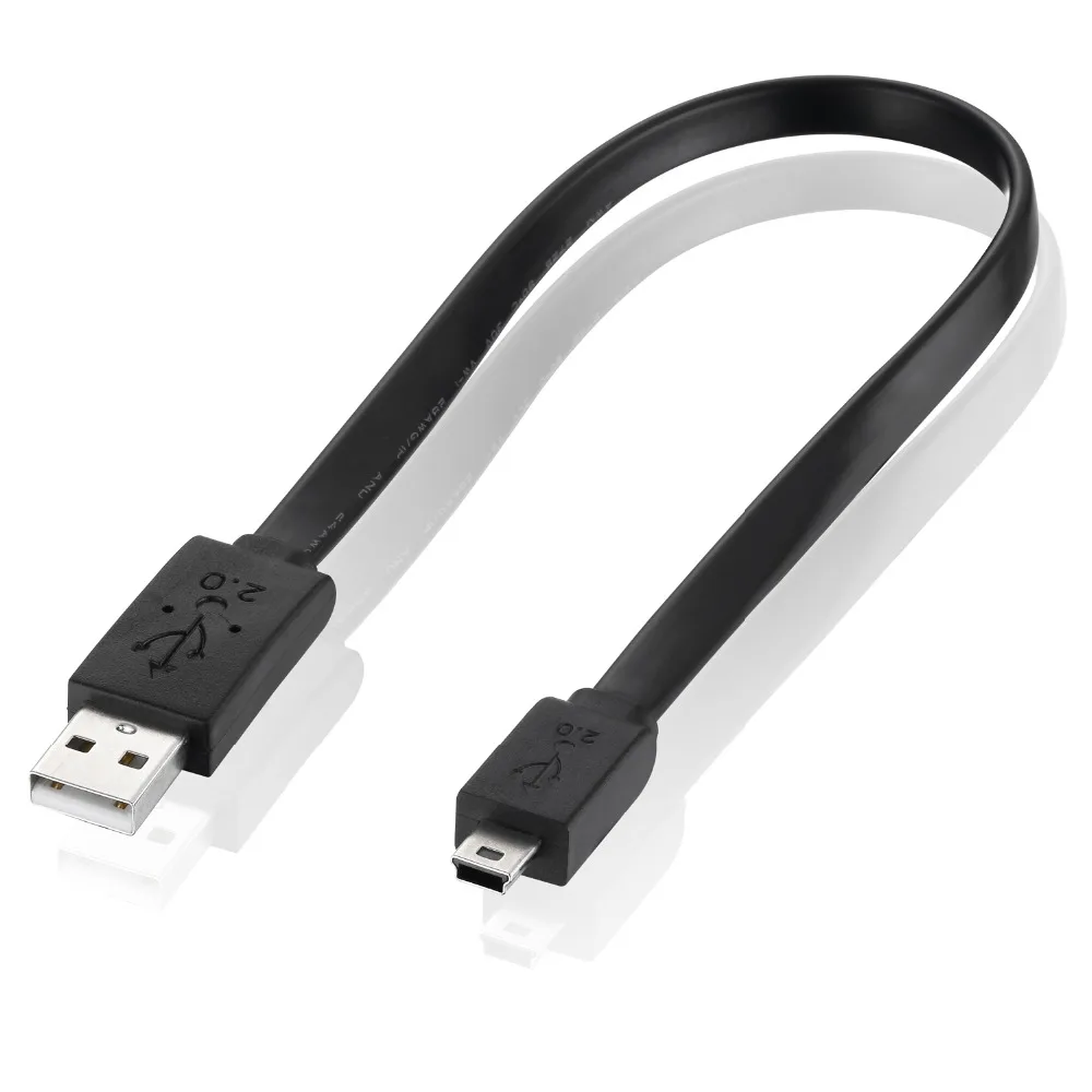 Плоский Мини кабель Bochara 5 контактов USB 2 0 тип A штекер штырьков 5P сердечники из