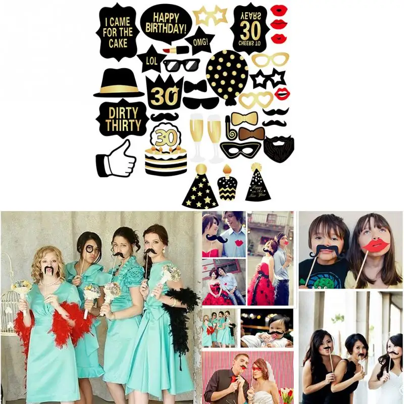 8/21/30/50/60th день рождения фото стенд реквизит DIY Mr Mrs Photo Booth Реквизит юбилей Декор