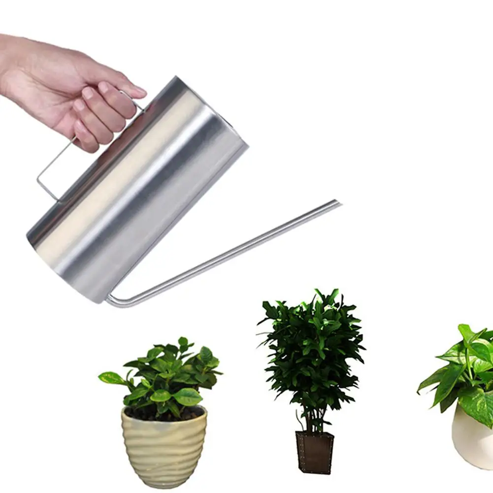

HiMISS 1.5L Stainless Steel Watering Flower Kettle Long Mouth Watering Pot Gardening Tools