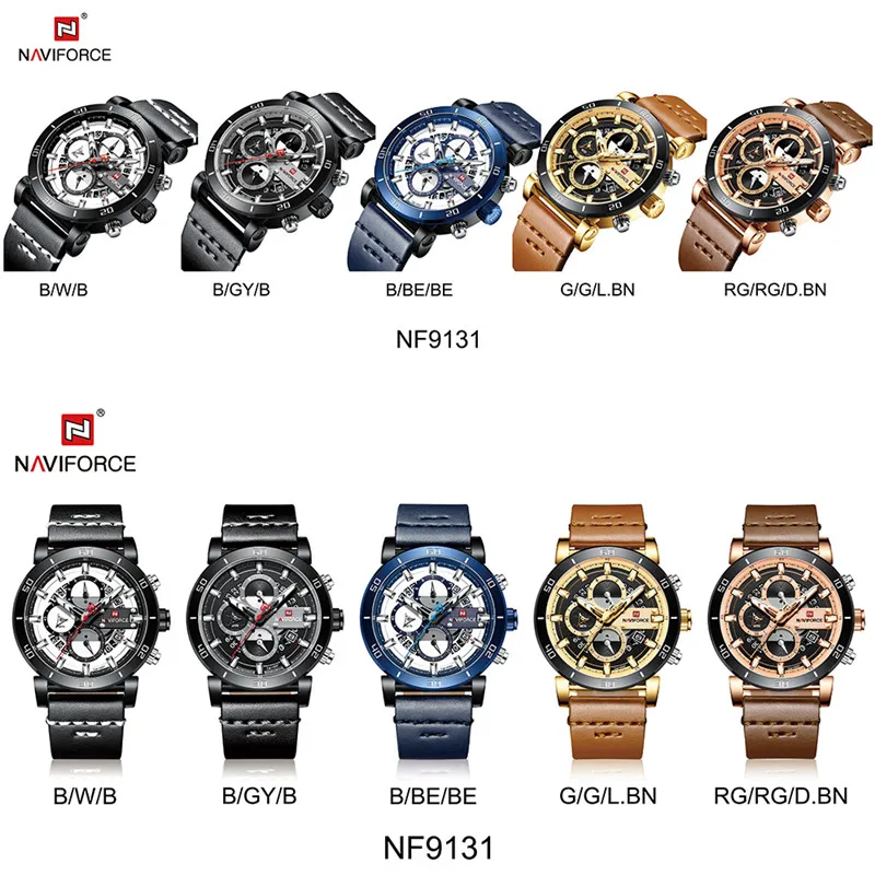 Relogio Masculino NAVIFORCE мужские часы Топ бренд Роскошный хронограф военные спортивные