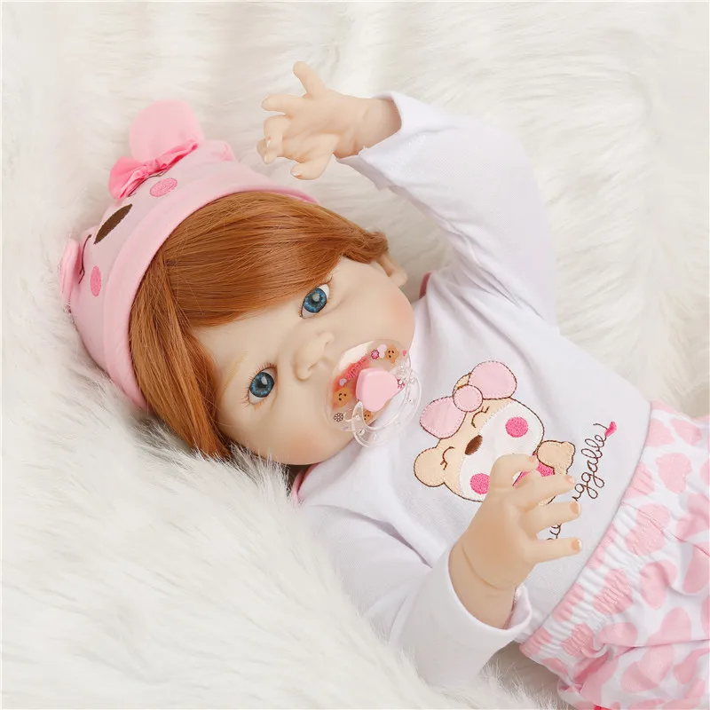 SanyDoll 22 дюйма 55 см силиконовые куклы reborn прекрасный подарок на праздник|silicone