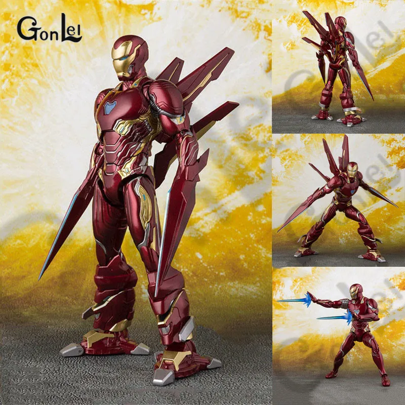 Новые горячие чудеса Мстители 4 Endgame War SHF Ironman MK50 набор нано оружия 3 бесконечные
