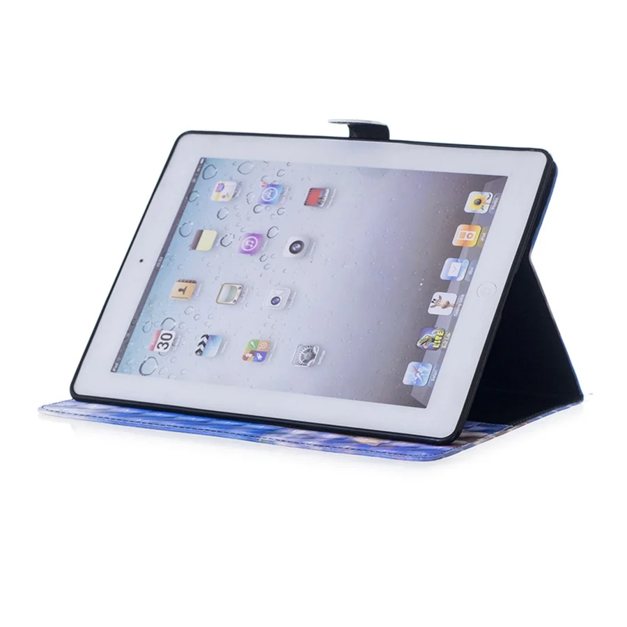 Чехол из искусственной кожи с 3D принтом для iPad 2 3 4 A1460/59/58 A1416/30/03 A1397/96/95 умный чехол