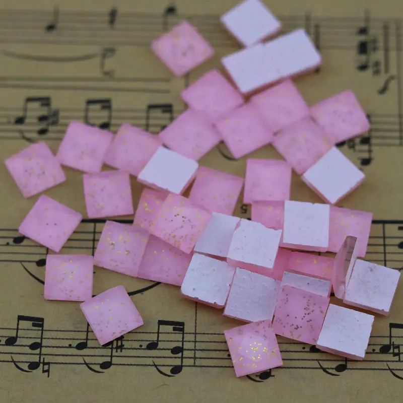 100Pcs Square Glass Stone Beads Flatback Glue Apply DIY Strass Crystal Rhinstone For Jewelry Crafts Decoration 6MM 8MM 10MM 12MM | Украшения