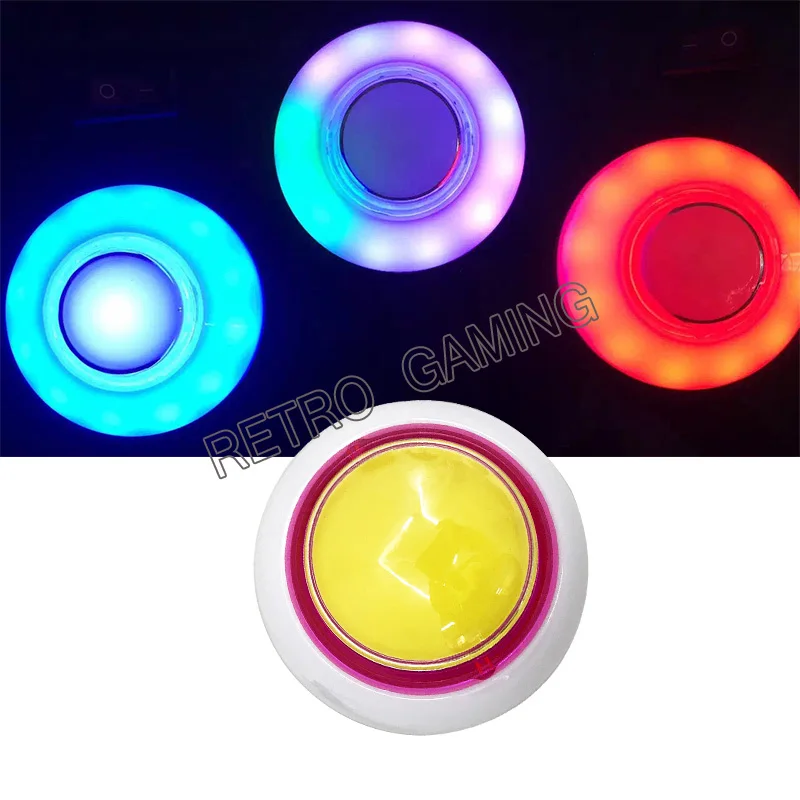 10 шт. RGB мигающий в цикле с 12 В цветной аркада со светодиодной подсветкой Кнопка