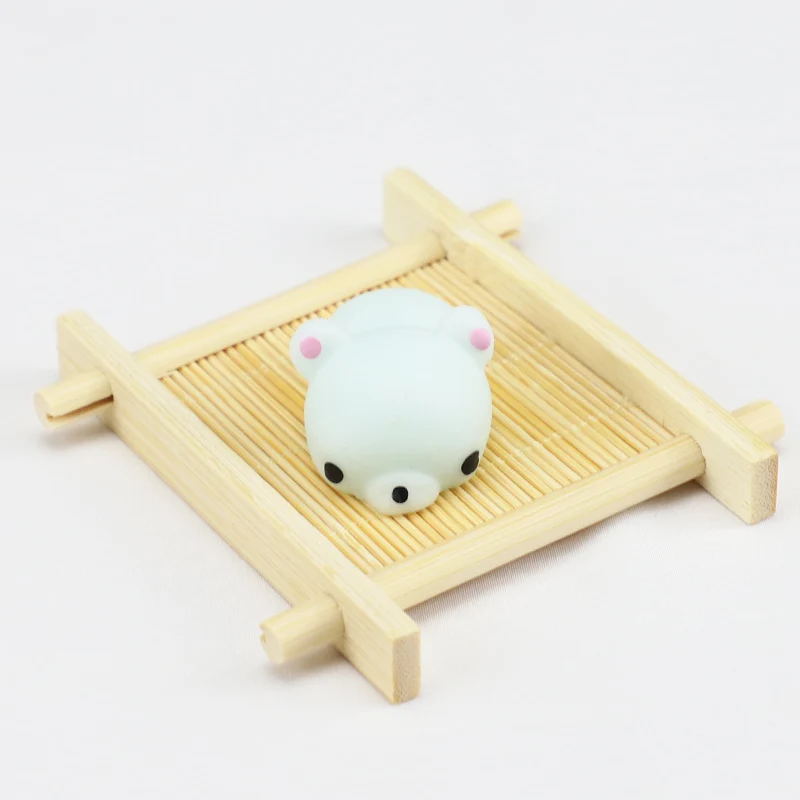 DIY одиночный мини меняющий цвет мягкий милый кот антистрессовый шар сжимающий Моти поднимающийся абрект мягкий липкий снятие стресса Забавный подарок - Цвет: green bear