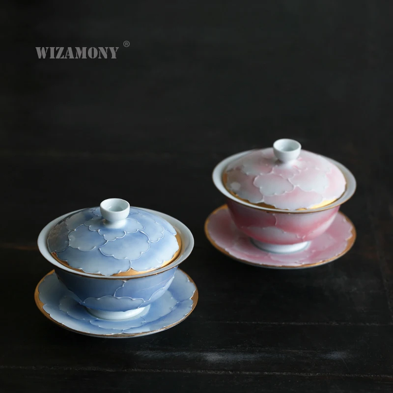 1 шт. WIZAMONY китайский чайный набор кунг-фу gaiwan Чайник чашки яркая - Цена: 3 096,12 руб.
