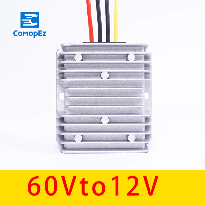 Автомобильный преобразователь напряжения 60 В to12V 3A 5A 8A 10A 15A водонепроницаемый