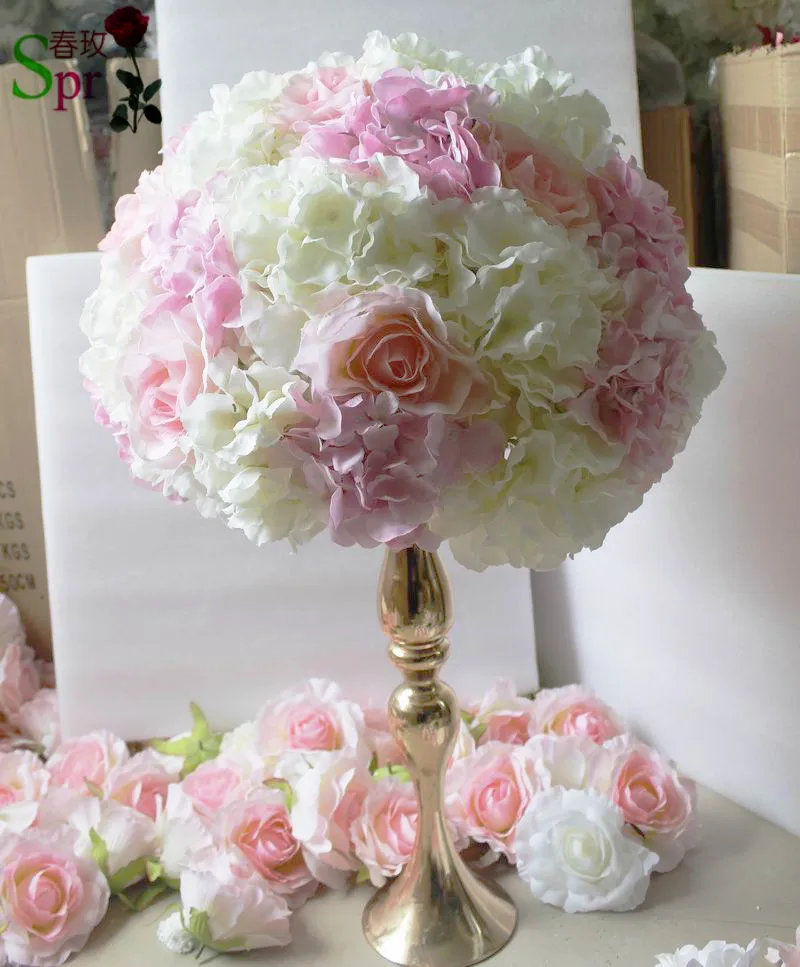 SPR розовый смешанный белый стол центральный элемент цветочный шар искусственная