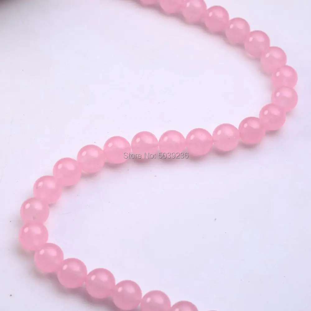 Wholesale Light Pink Jades Beads Natural Stone Loose for Jewelry Making 4-12mm Pick Size DIY Bracelet Necklace | Украшения и