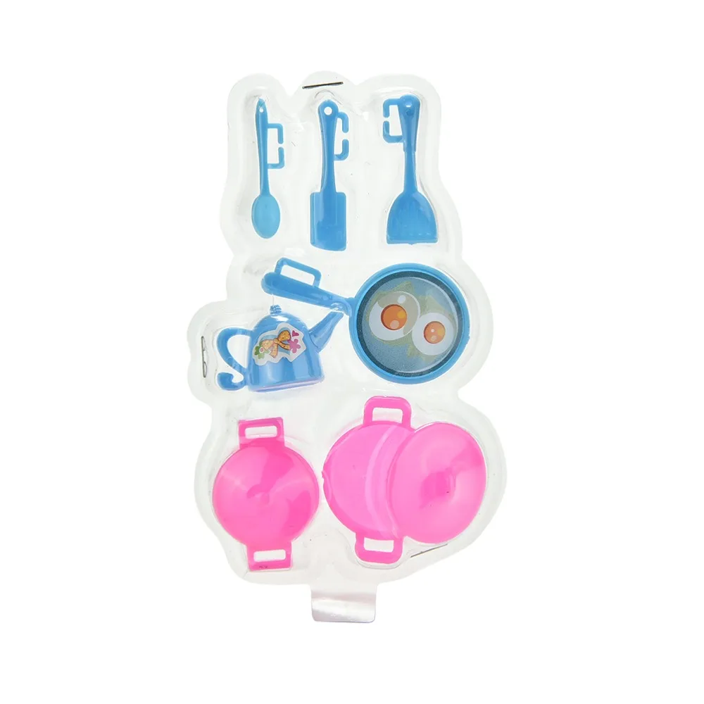 7 шт./компл./набор мини пластиковая посуда для моделирования кухонные горшки и