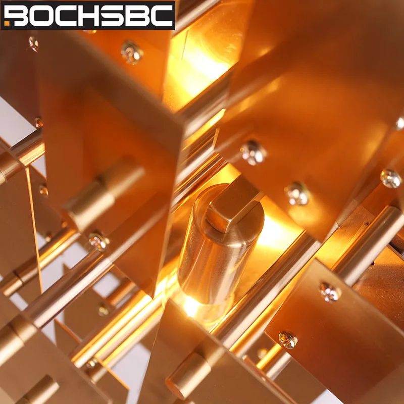 Современный Золотой металлический настенный светильник BOCHSBC американское