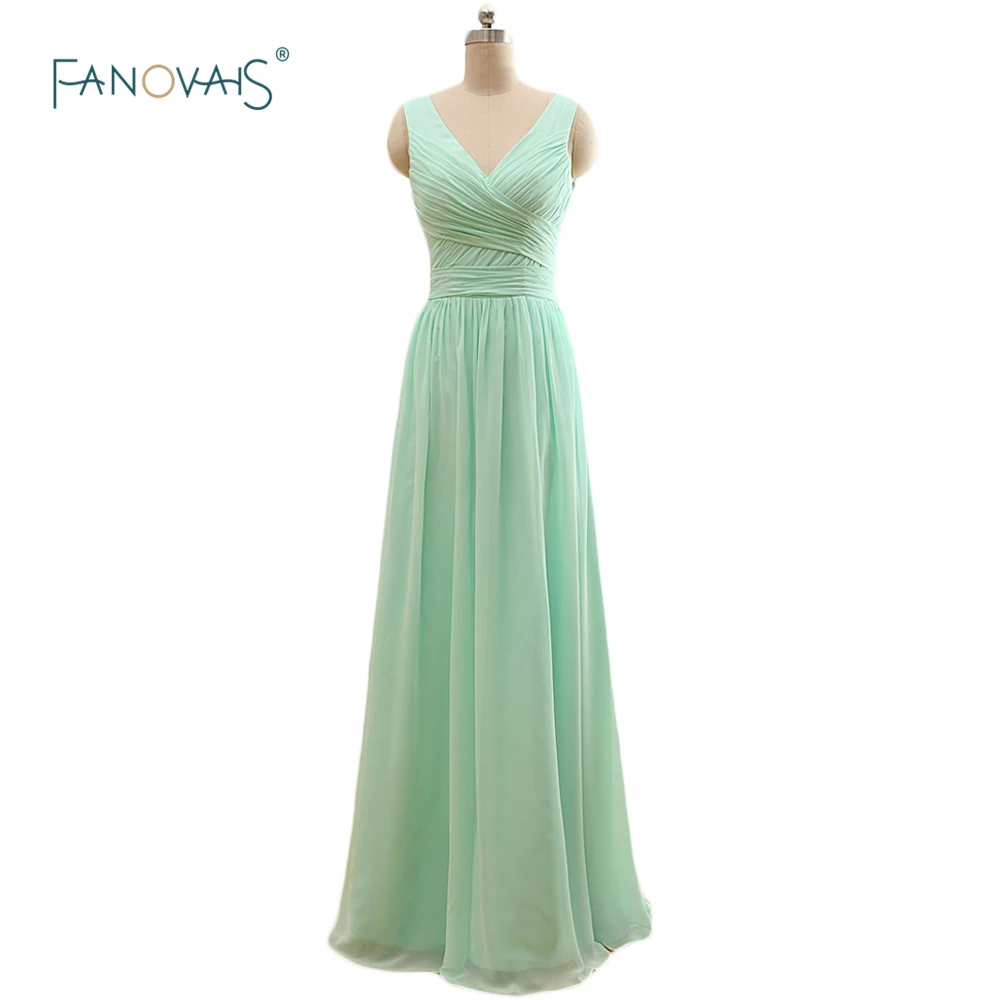 Простые 2017 три стиля многоцветные трапециевидные мятно зеленые шифоновые