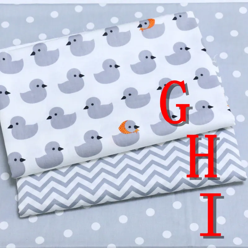 Новая хлопковая ткань в горошек с волнистым принтом утки для шитья стеганая