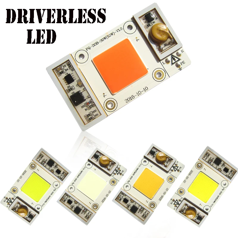 

1pcs 50w 220v Driverless Grow LED Chip Light for Lamps Light Cool White / Warm / Neutral / Bule / White Full Spectrum