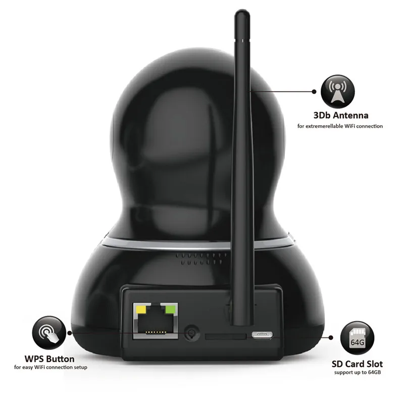 Wansview Q3 Беспроводной Крытый IP Камера Wi-Fi Home Security видеонаблюдения Видеоняни и