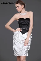 wedding party dress short mother of the groom dresses basque sheath sweetheart black and white mother of the bride dress
