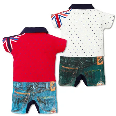 Baby Boys Rompers 2020 Summer Short Sleeve Toddler Outfits Cotton Kids Gentleman Suit Newborn Infant Jumpsuits Boy Clothes |
