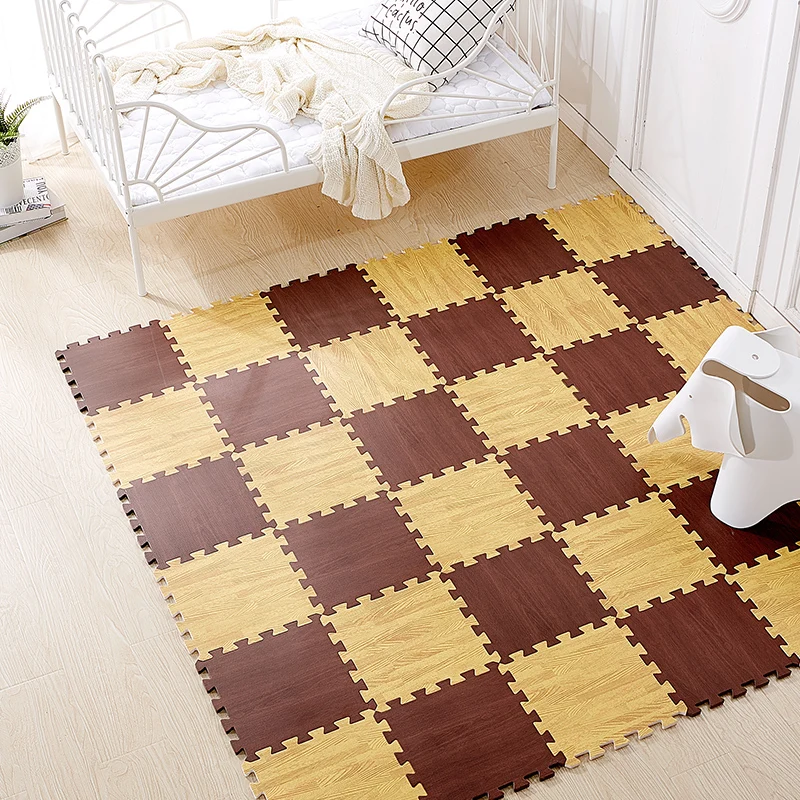 

JCC Wood Veins EVA Foam Puzzle Play Mat /kids Rugs carpet Interlocking Exercise Floor for children Tiles 30*30*1cm