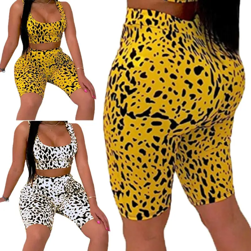 Женский спортивный костюм из 2 предметов США эластичный Топ на бретелях