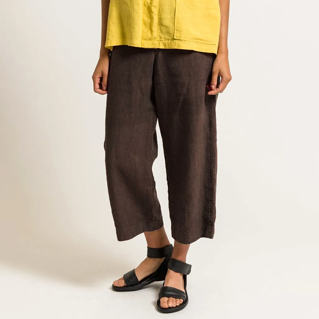 Брюки SAGACE из хлопка и льна для беременных женщин брюки с высокой талией | Мать