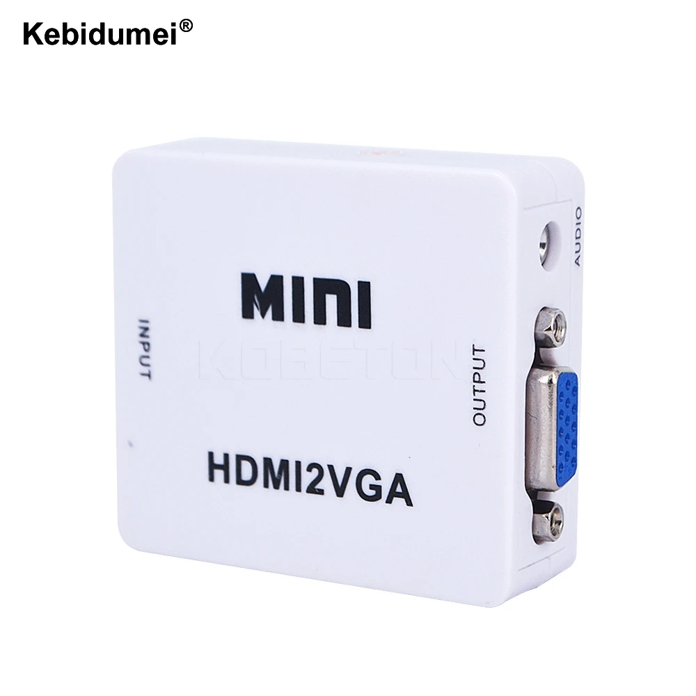 Kebidumei новейший мини 1080 P адаптер преобразователь разъем с Аудио HDMI совместимый VGA