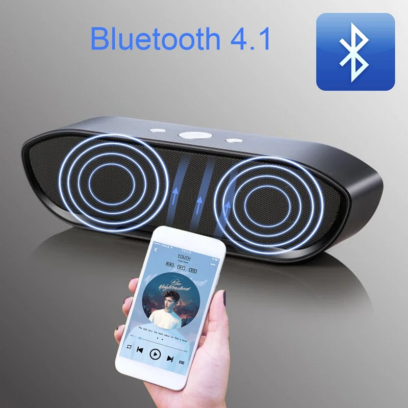 Беспроводной Bluetooth динамик мини портативный аудио двухканальный сабвуфер