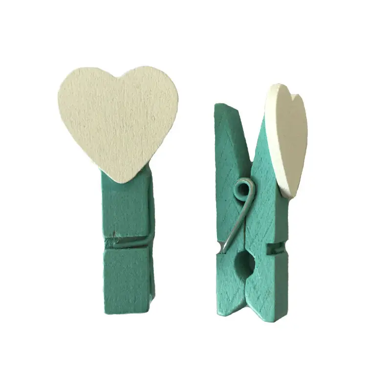 200 деревянных зажимов в форме сердца мини деревянная фотобумага одежда прищепка