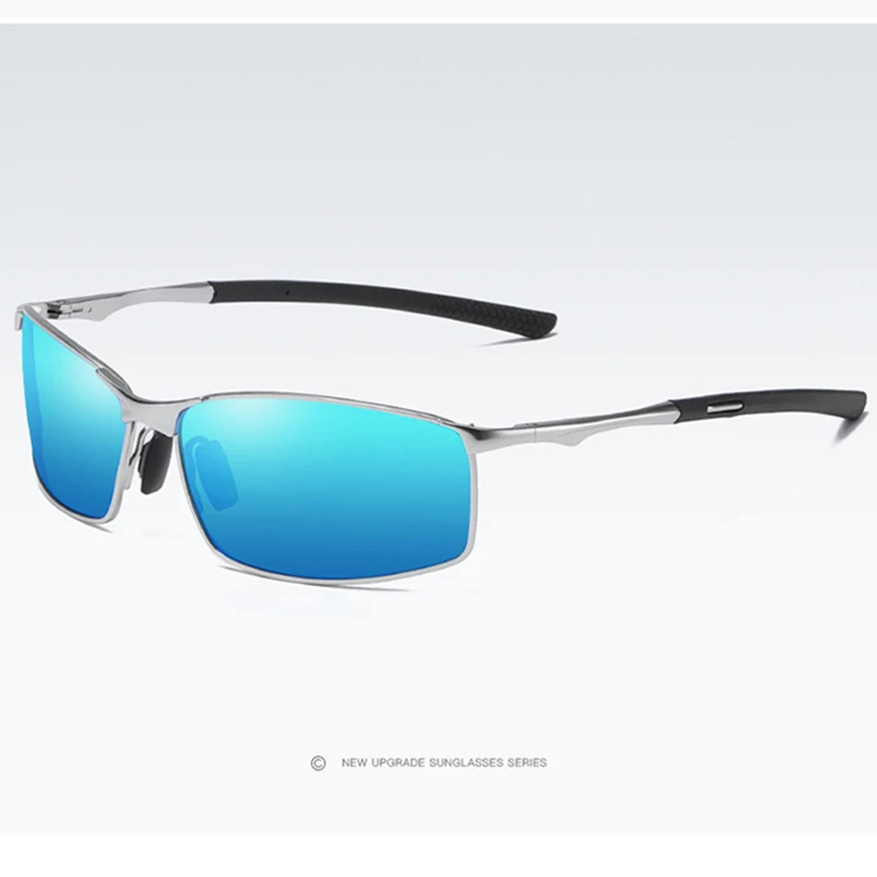Silver Blue Поляризационные фотохромные солнцезащитные очки, Мужская переходная линза, очки для вождения, рыбалки, мужские защитные очки для водителя, Oculos Gafas De Sol - Цвет линз: Silver Blue