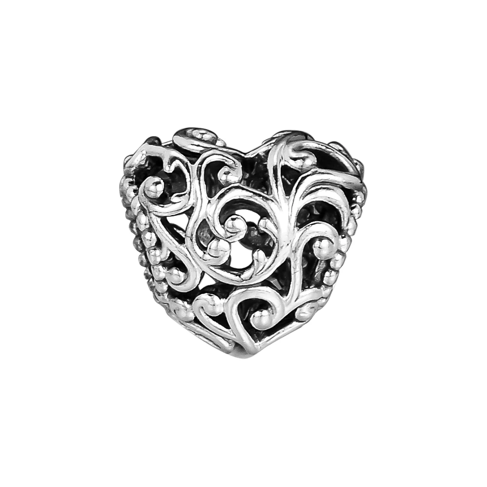 

Fits Pandora Bracelet Regal Heart Charm Genuine 925 Sterling Silver Beads for Women Jewelry DIY Making Kralen Berloques