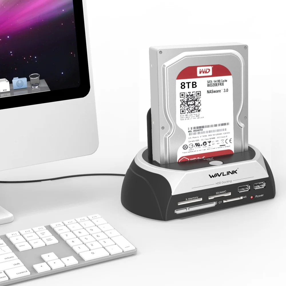 Wavlink2.5 &quot/3 5&quot SATA HDD док станция USAP внешний корпус жесткого диска с кардридером
