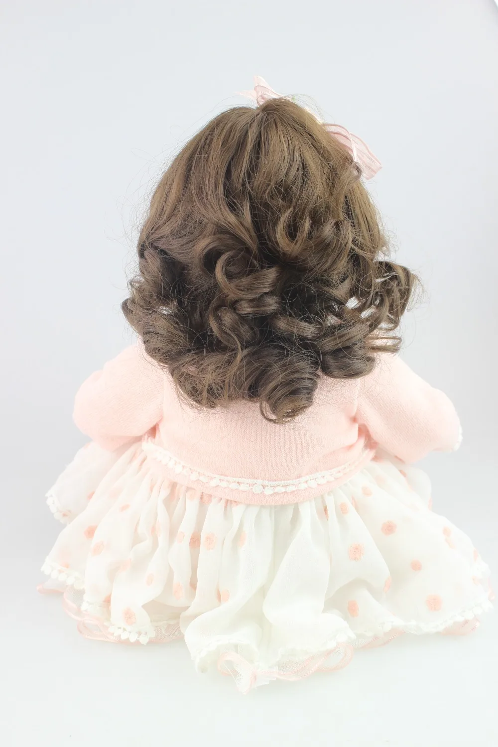 Красивая кукла кудри дизайн волос реборн малыш девочка милая кукла-младенец