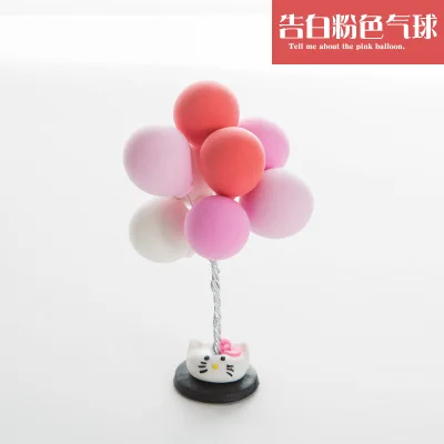 

Soft Clay Color Balloon Car Decoration Cute Mini Car Light Clay Balloon Cartoon Car Creative Interior Jewelry