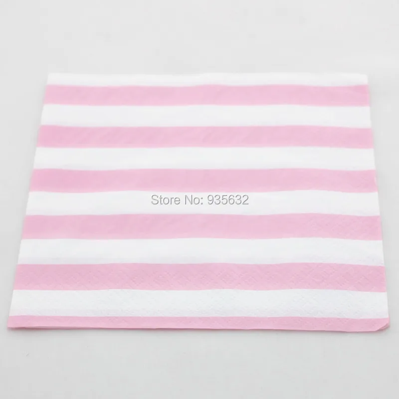 

Free Shipping 80pcs/lot Pink Stripe Sample Paper Napkin for Girl's Day Wedding Decoration Party Paper Napkins Supplies